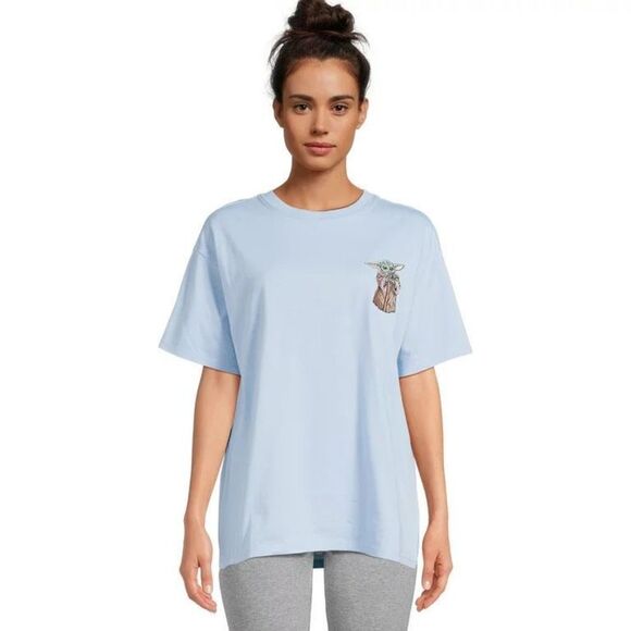 Junior Womens Star Wars Baby Yoda Juniors Embroidered Graphic Tee - Sz XXXL (19) - Picture 1 of 5